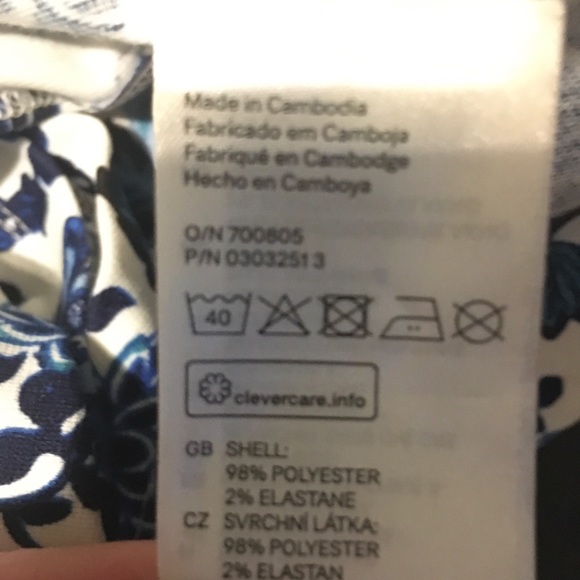 H&M Divided Fit and Flare Floral Toile Dress Size8 - Picture 4 of 5